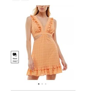 Orange cutout dress